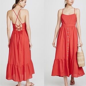 Xirena Red Sleeveless Lena Dress. Size L.